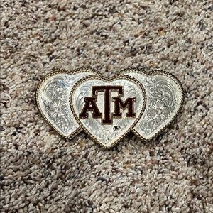 Texas A&M Silver Heart Belt Buckle